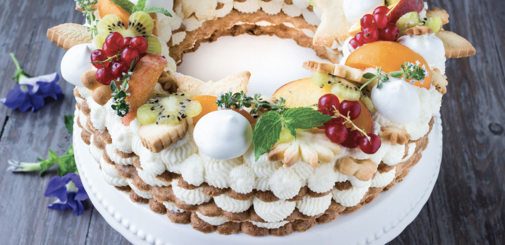 Cream tart su alzata, Nonna Anita