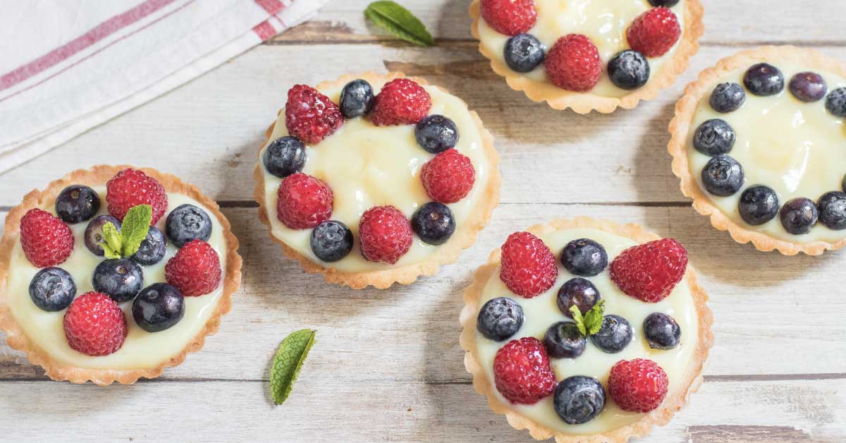 Crostatine con lamponi e mirtilli, Nonna Anita