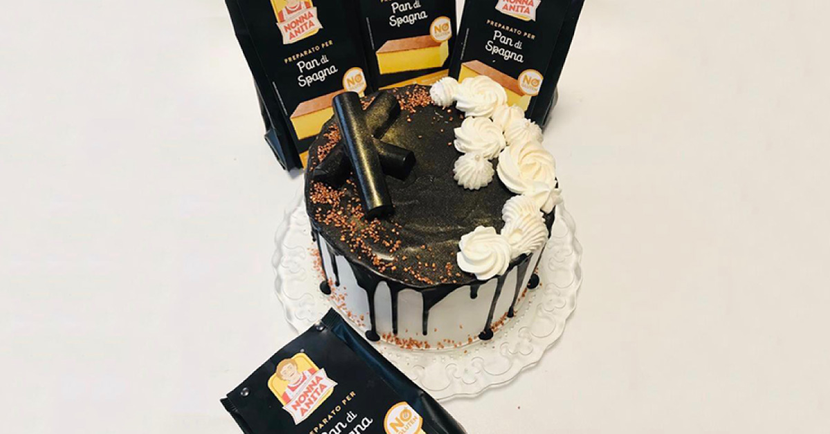 Torta Drip Cake e pack prodotti, Nonna Anita